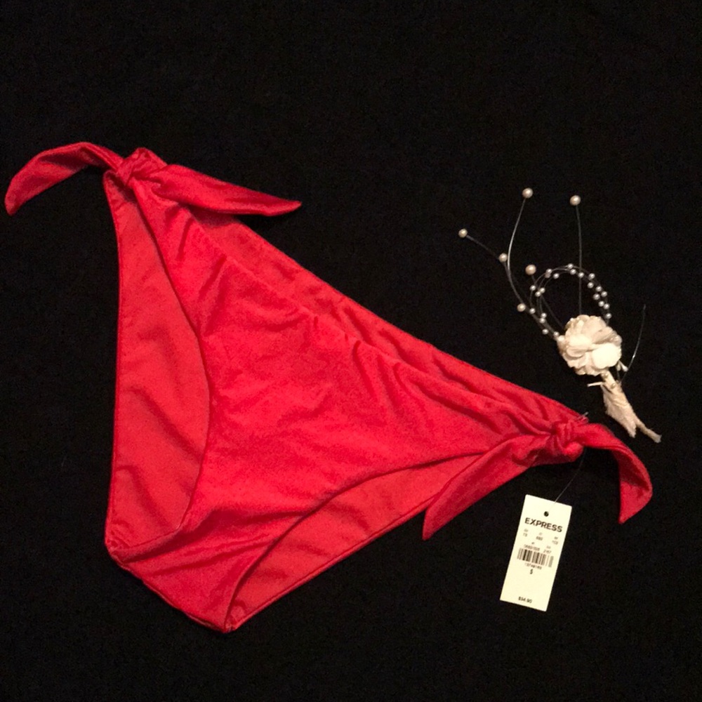 Express sexy racy red knot bikini bottoms